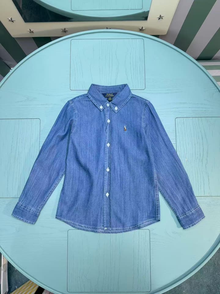 Ralph Lauren Polo Kids Denim Shirt – 2025SS in Light Blue Denim Shirt