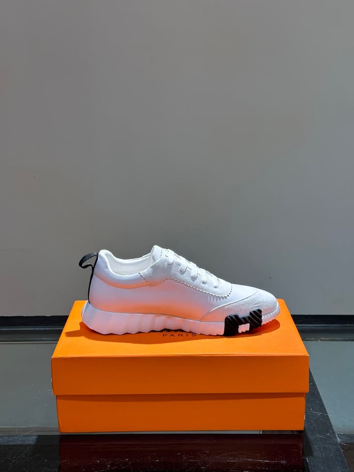 Hermès Bouncing Sneakers in Dark Grey Textured