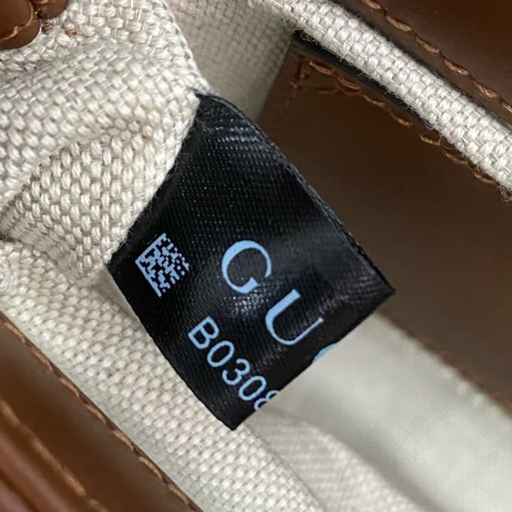 Gucci Jackie Mini Crystal-Embellished Shoulder Bag in Brown/G-Fabric Small Diamonds