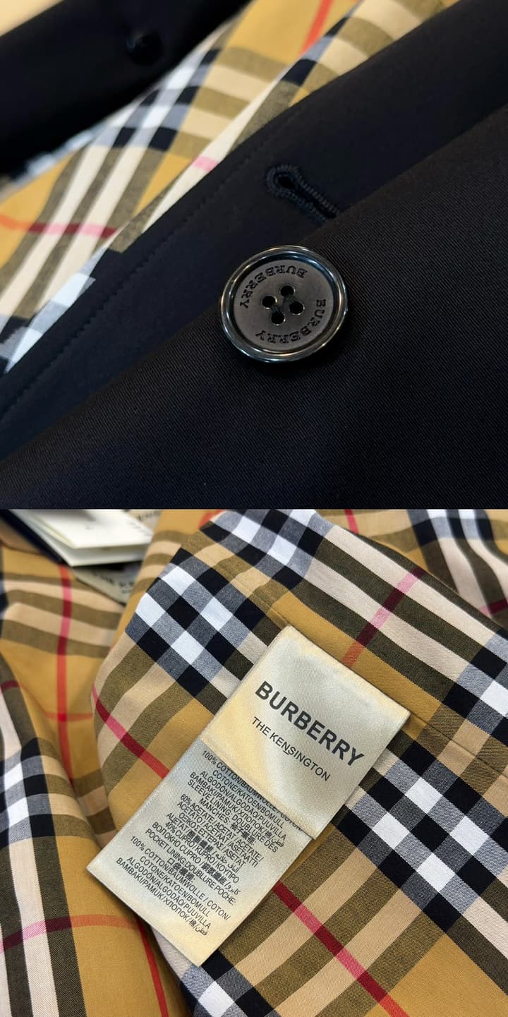 Burberry Kensington Heritage Short Trench Coat in Classic Black Trench