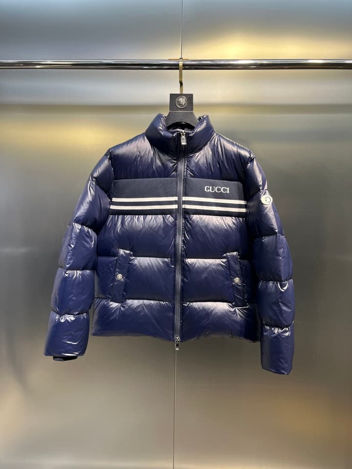 Gucci Down Puffer Jacket in Gold
