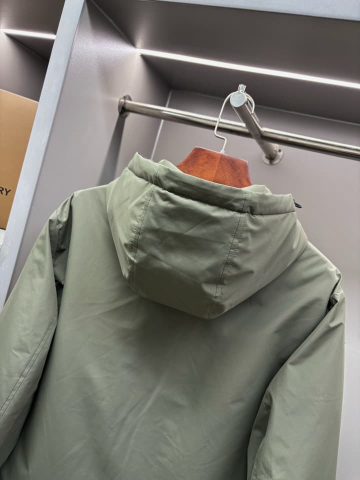 Zegna Letter Embroidered Down Jacket in Black