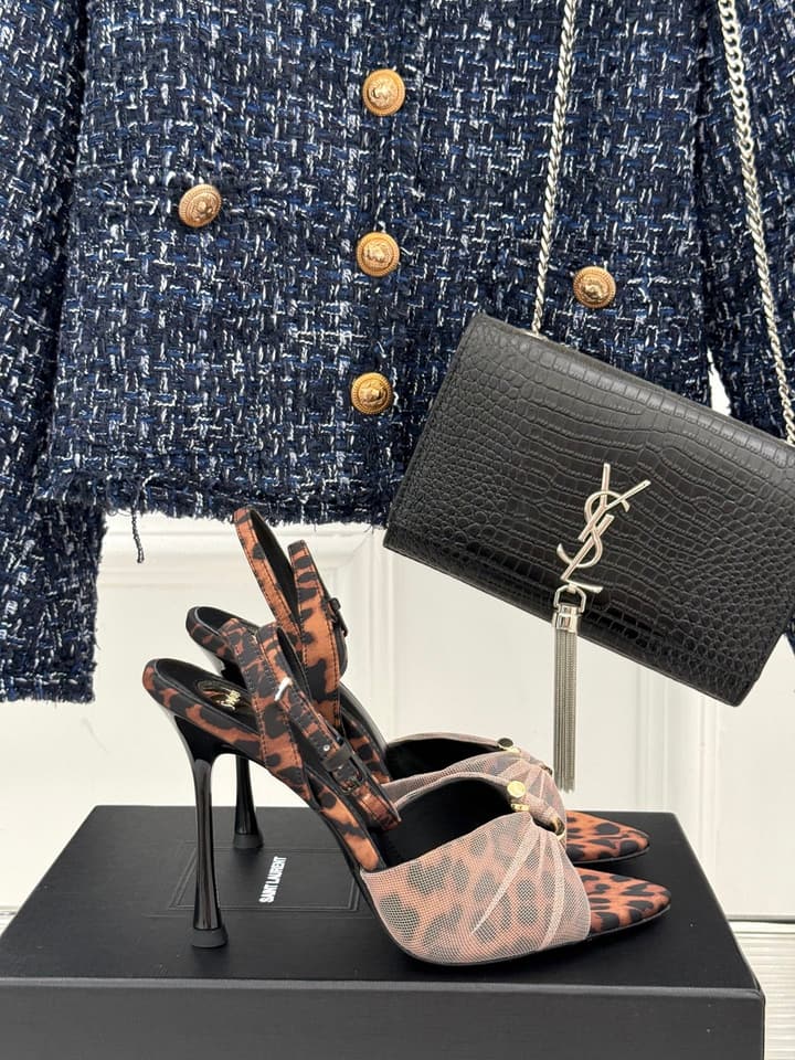 Saint Laurent High-Heel Sandals – 25SS in Black Suede