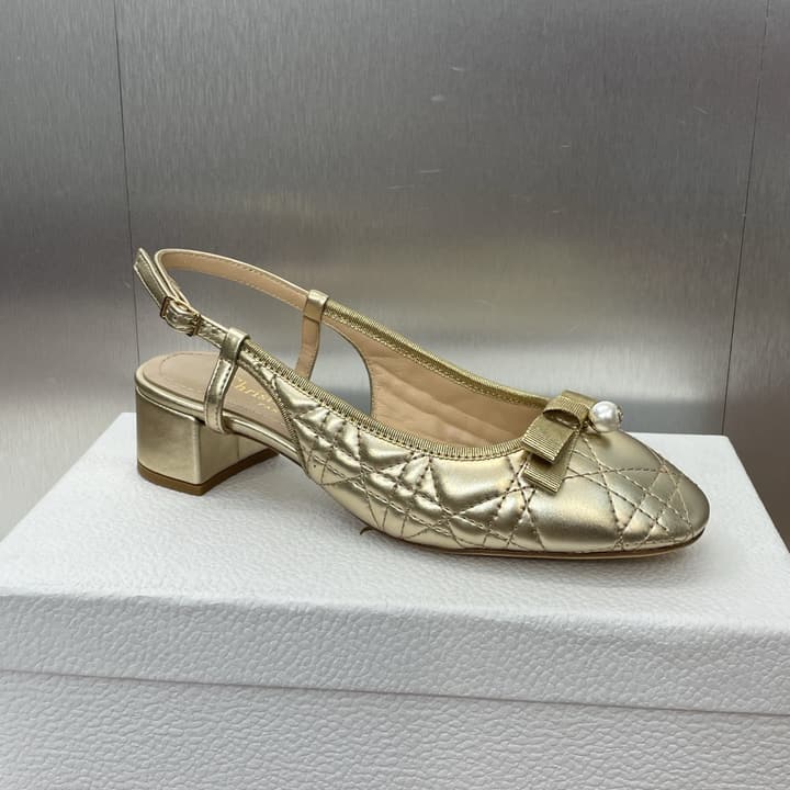 Dior Ballet Cannage Low-Heel Ballerina Flats – 2024 Spring/Summer Collection in Black Patent