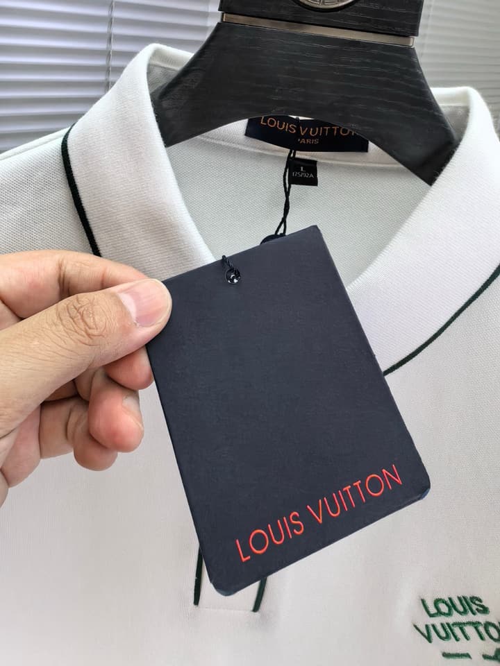 Louis Vuitton Embroidered Logo Pique Cotton Polo Shirt – Spring/Summer Collection – 2026 in Light Blue
