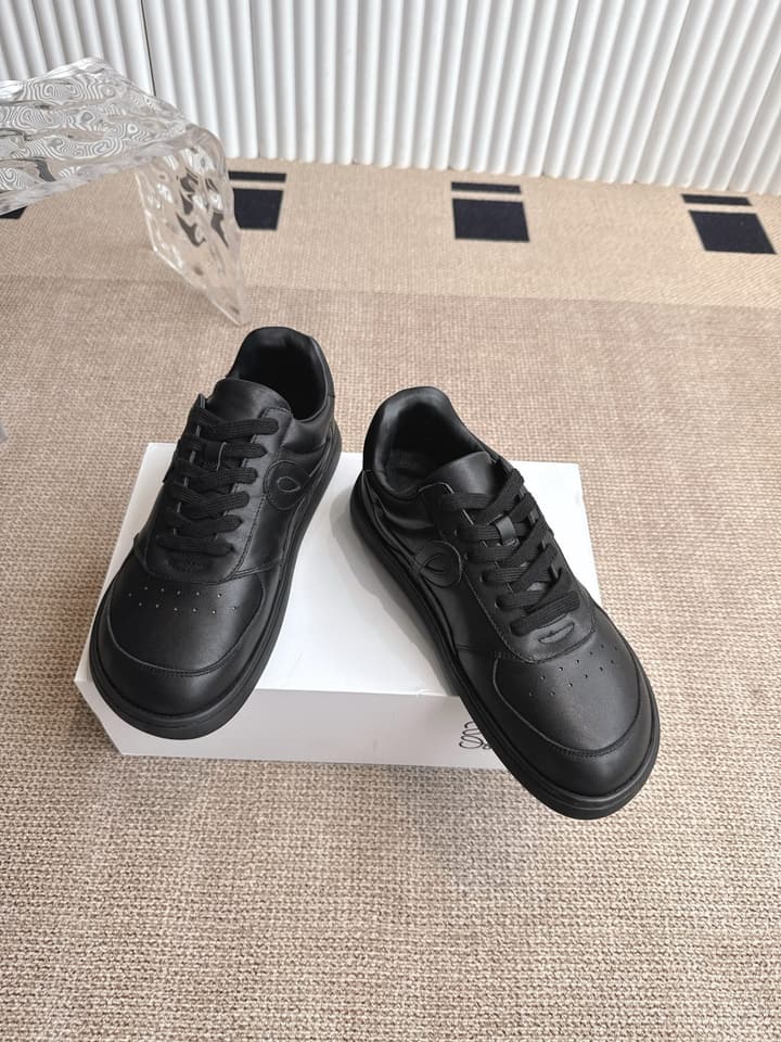Loewe Spliced Minimalist Sneakers in Black