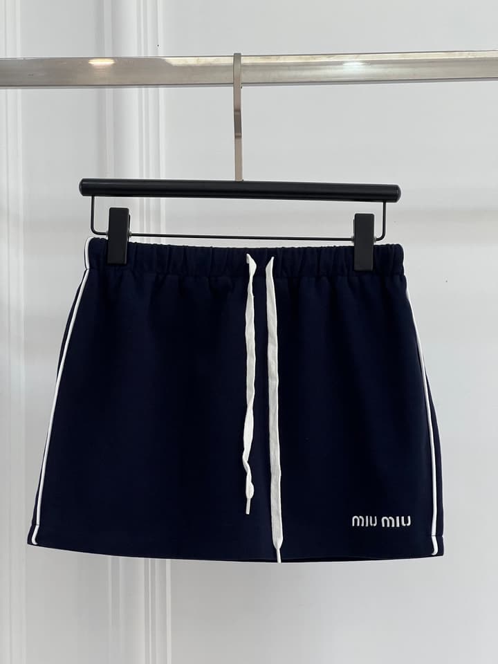 Miu Miu Pique Cotton Skirt – 25SS Spring/Summer Collection