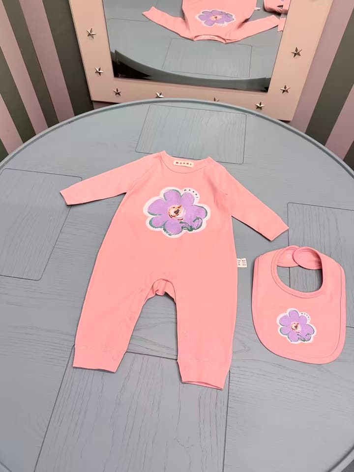 Marni Baby Romper and Bib Set – 2026SS – Kids Collection