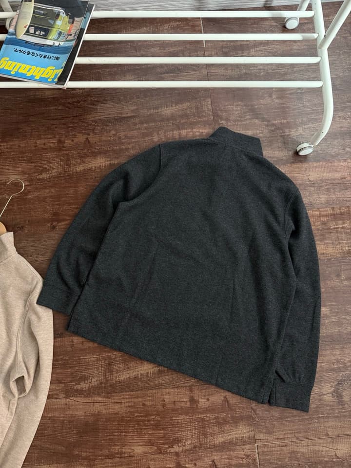 Ralph Lauren Half-Zip Embroidered Sweatshirt in Beige