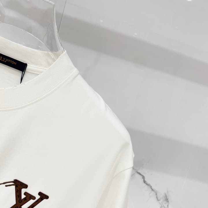 Louis Vuitton Washed Retro Distressed Logo T-Shirt in Black