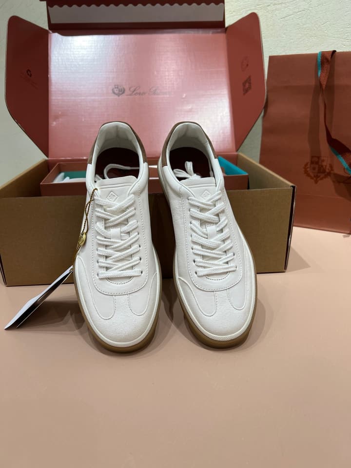 Loro Piana LP Tennis Walk Unisex Sneakers in Black Leather