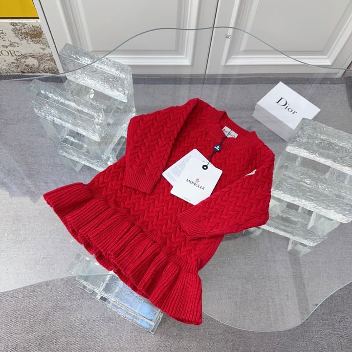 Moncler Kids Cable Knit Mermaid Dress – Kids Collection in Cable Knit Cream