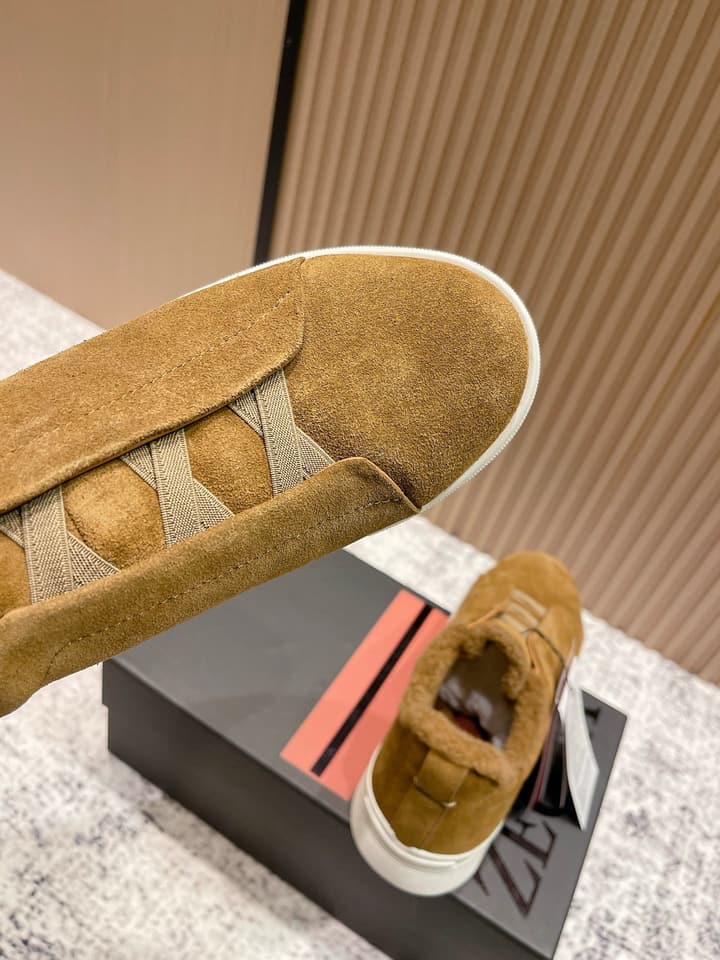 Zegna Triple Stitch Low-Top Casual Shoes – 2025SS in Black Leather