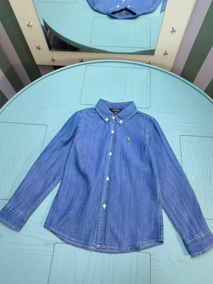 Ralph Lauren Polo Kids Denim Shirt – 2025SS in Light Blue Denim Shirt
