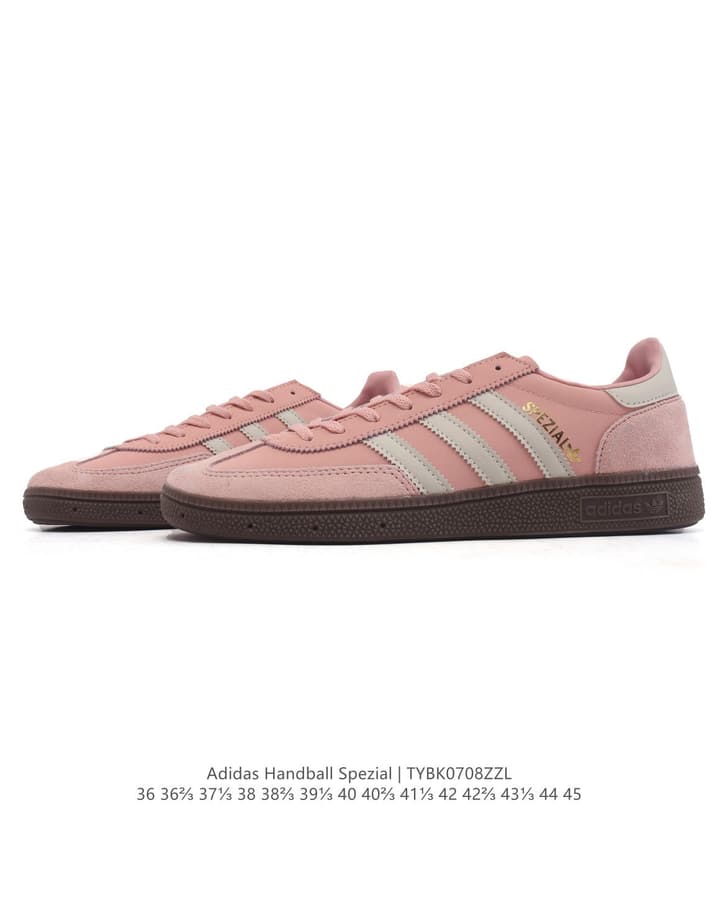 Adidas Handball Spezial Low-Top Retro Sneakers in Dusty Pink Suede