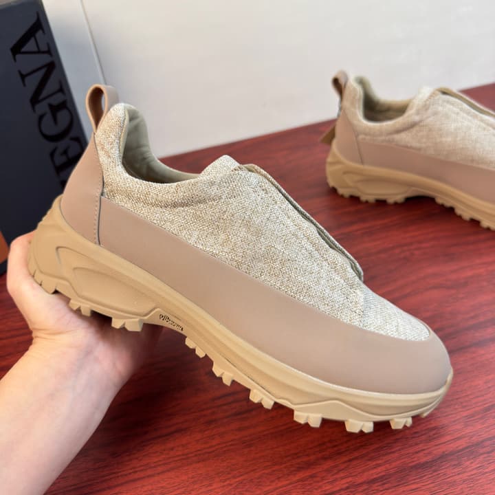 Zegna Triple Stitch Monte Canvas Sneakers