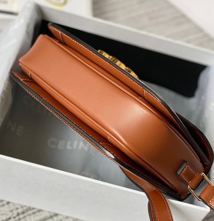 Celine Triomphe Monogram Tofu Shoulder Bag – 2020 Collection in Dark Triomphe Canvas