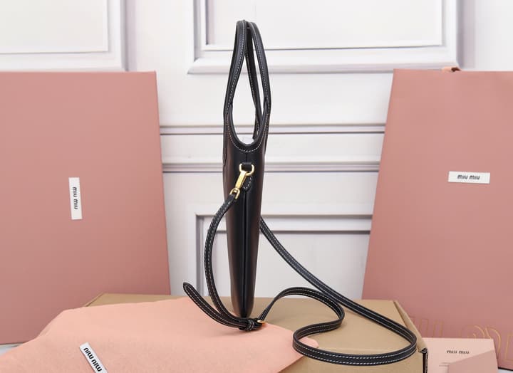 Miu Miu Mini Tote Bag in Black