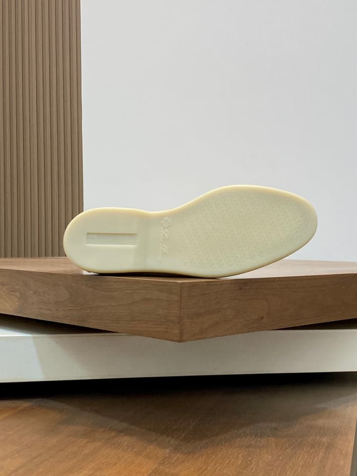 Loro Piana Unisex Suede Leather Loafers in Cream Suede