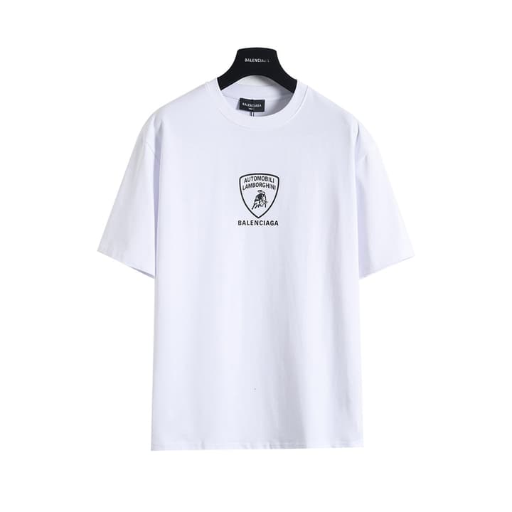 Balenciaga Lamborghini Collaboration Printed T-Shirt – 26SS in Black