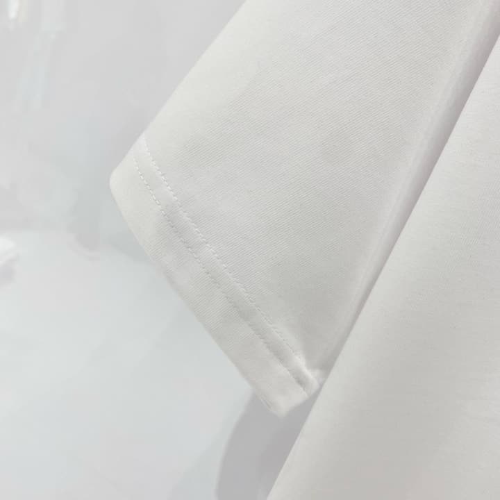 Louis Vuitton Signature Embroidery Cotton T-Shirt in Black