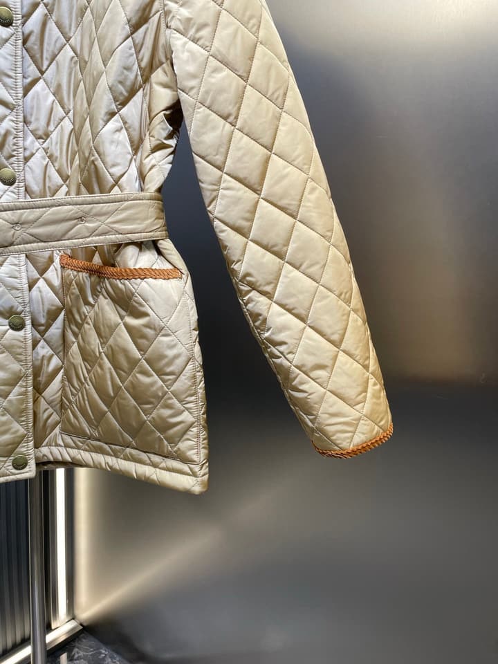 Burberry Classic Quilted Jacket in Beige