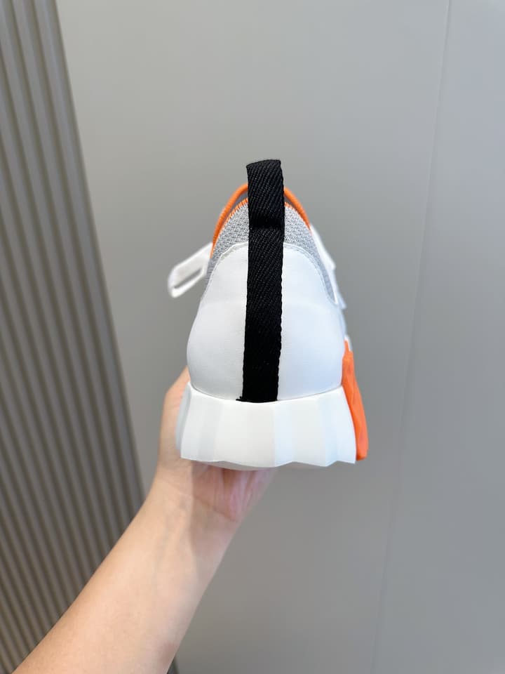 Hermès Bouncing Sneakers in Black And White Color Block