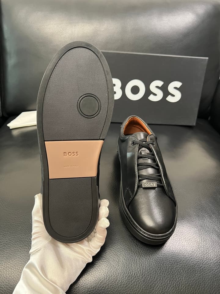 Boss Panelled Leather Sneakers