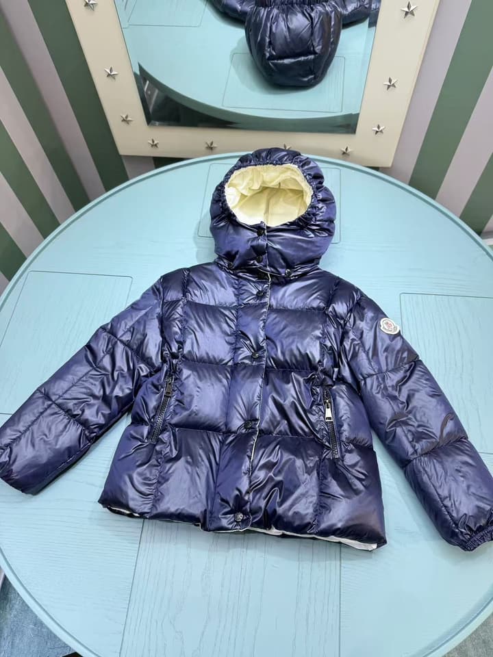 Moncler Children's Puffer Jacket – Kids Collection – 2025FW in Glossy Black