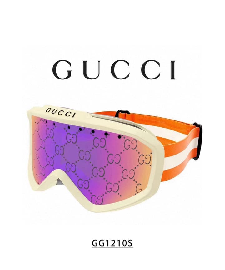 Gucci Ski Goggles in Black Frame, Silver Lens