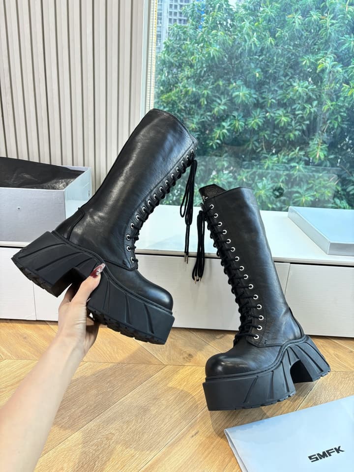 SMFK Platform Over-the-Knee Boots – 2025 Autumn/Winter Collection in Black