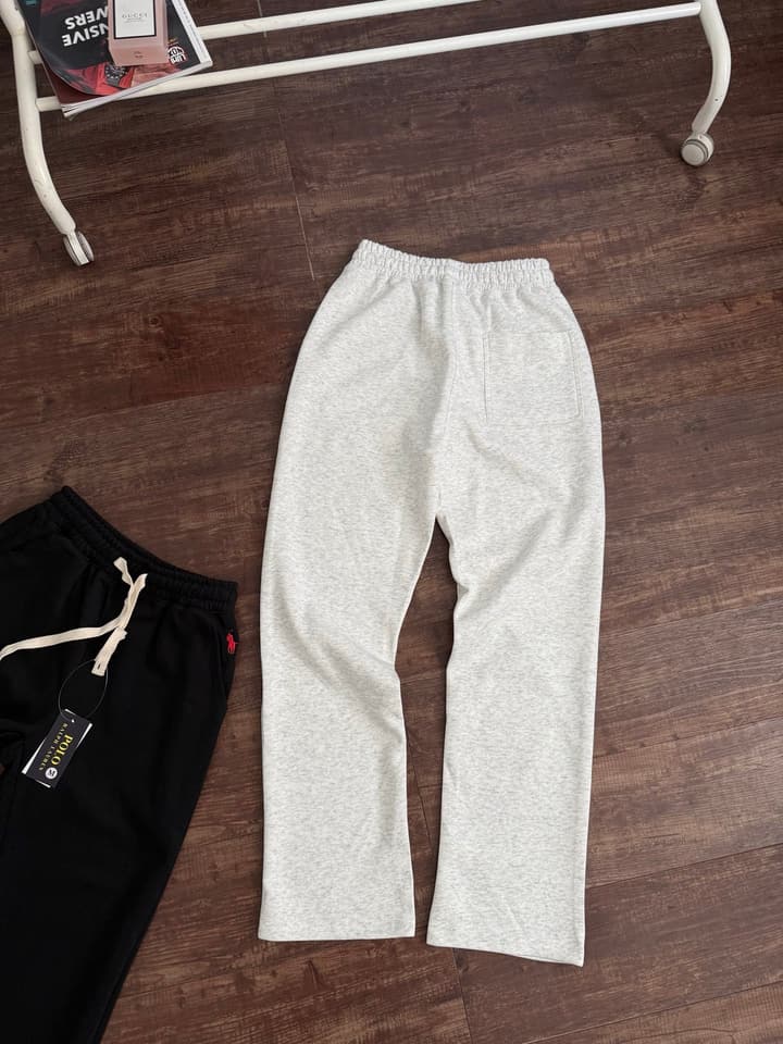 Ralph Lauren Cotton Loose Straight Sweatpants – 2025 Autumn Collection in Black