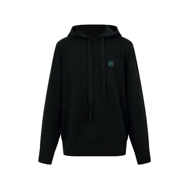 Loewe Anagram Embroidered Wool Hoodie