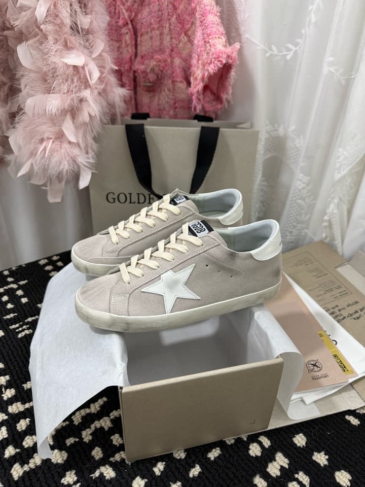 Golden Goose Super Star Rhinestone Leather Sneakers