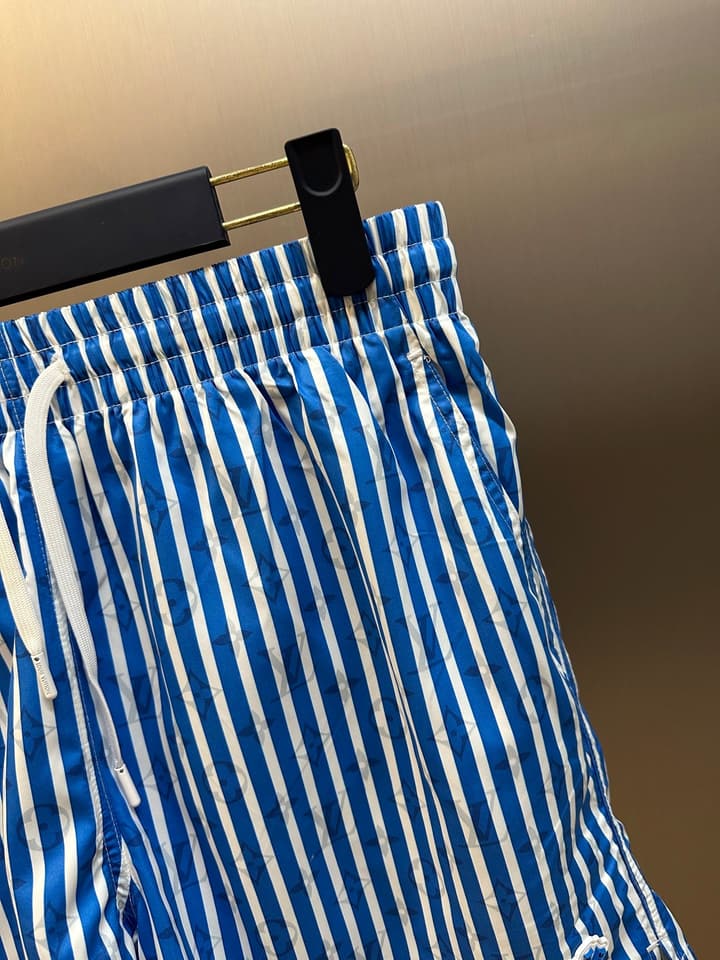 Louis Vuitton Striped Print Beach Shorts in Blue