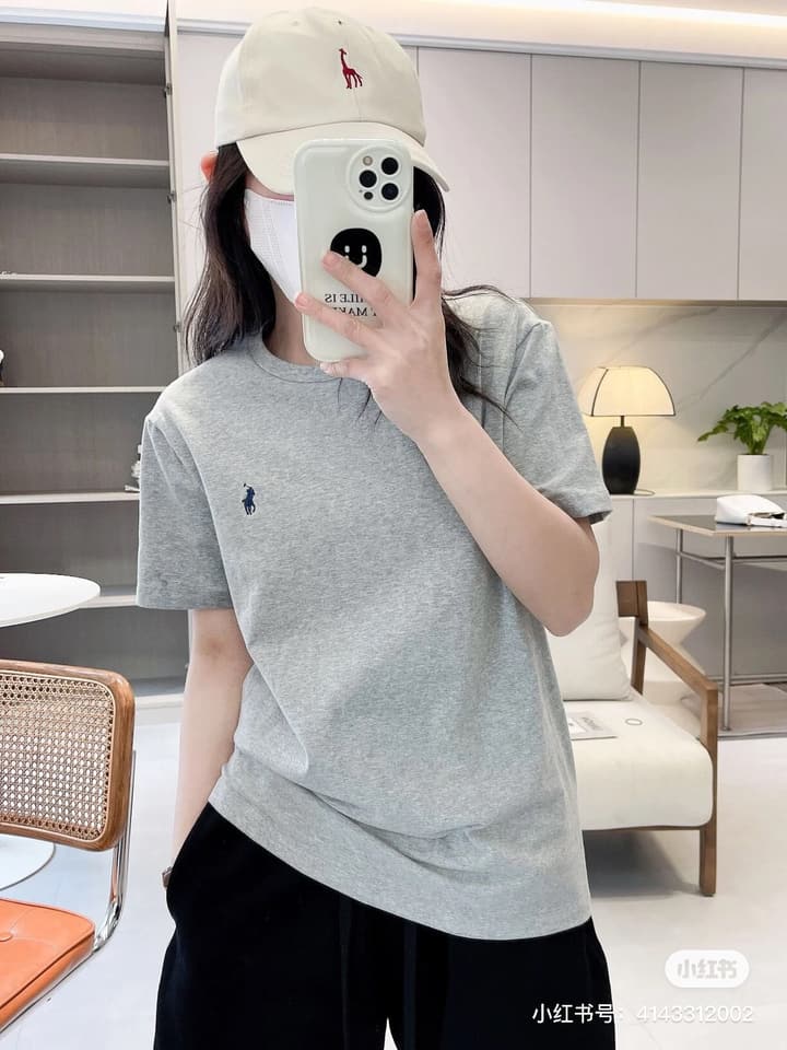 Ralph Lauren Classic Embroidered Cotton T-Shirt in Black