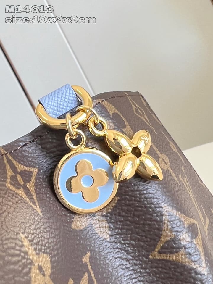 Louis Vuitton Charms Pocket Wallet in Monogram With Gold Disc Charm