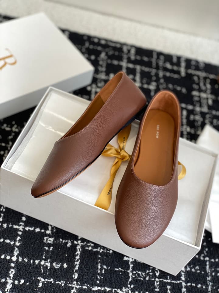 The Row Mary Jane Ballet Flats – 25SS Spring/Summer Collection in Charcoal