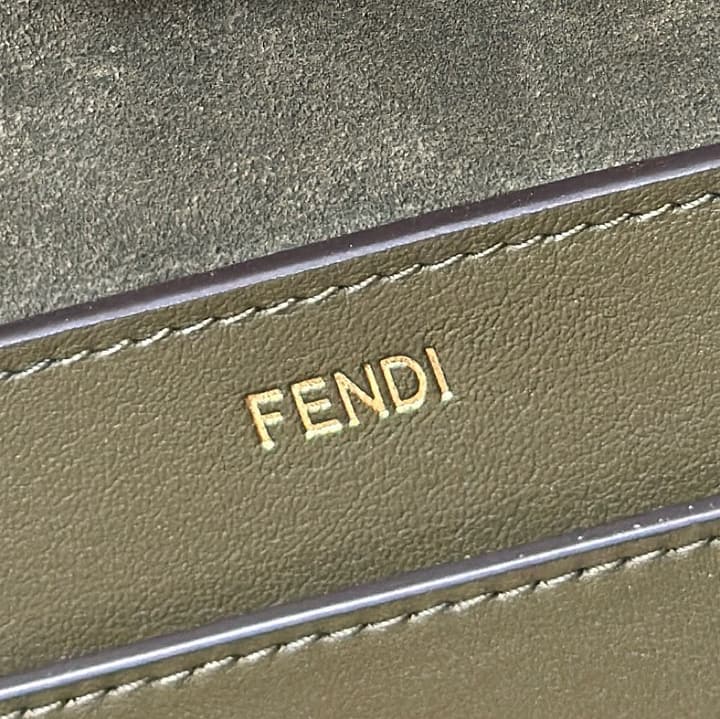 Fendi Peekaboo Iconic Large Handbag in Deep Burgundy Calfskin