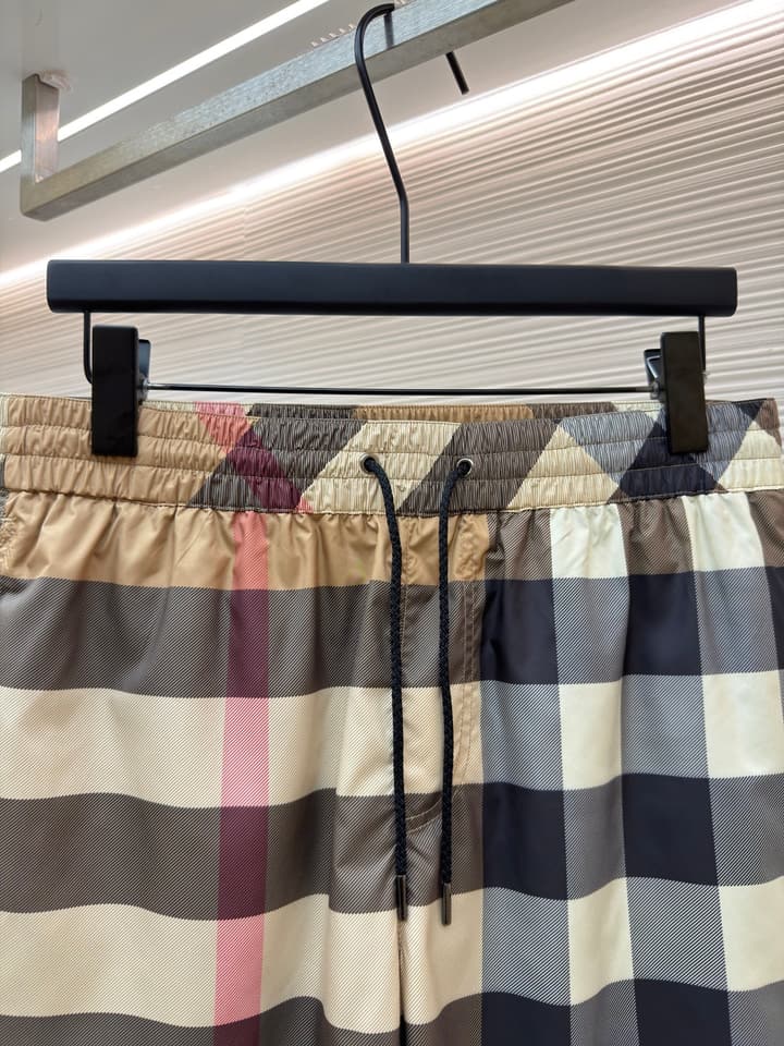 Burberry Classic Check Beach Shorts in Khaki