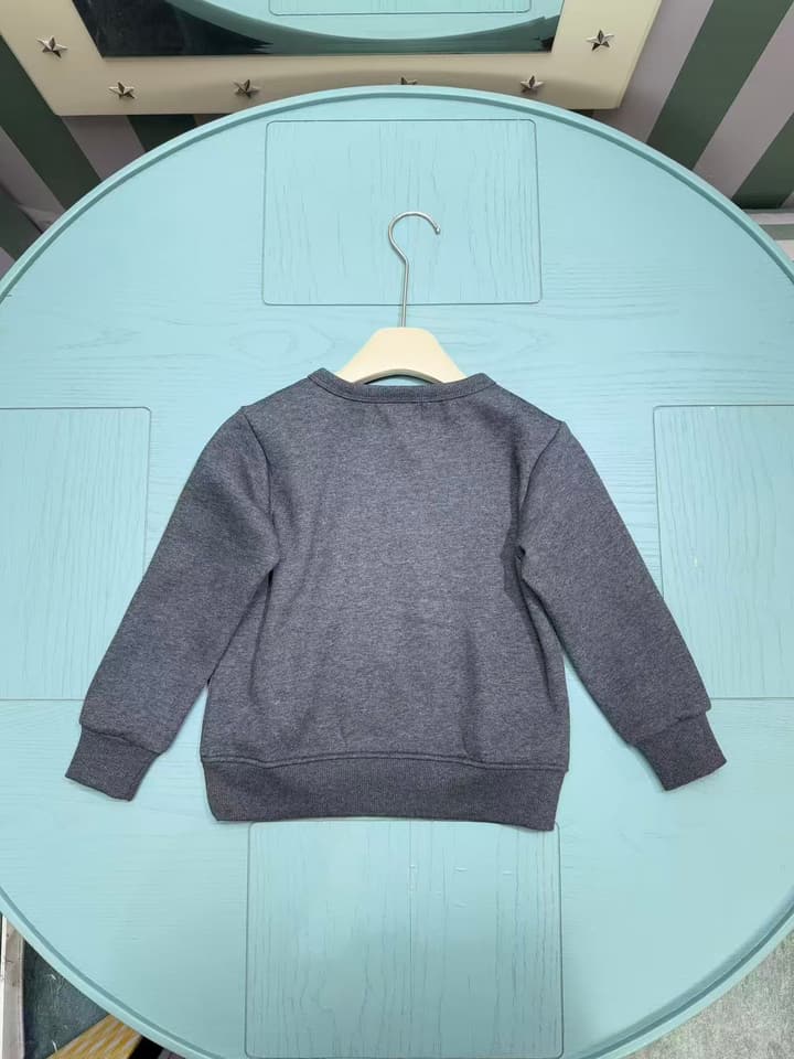 Ralph Lauren Kids Crewneck Sweatshirt – Kids Collection – 25FW in Dark Heather Gray Bear Graphic