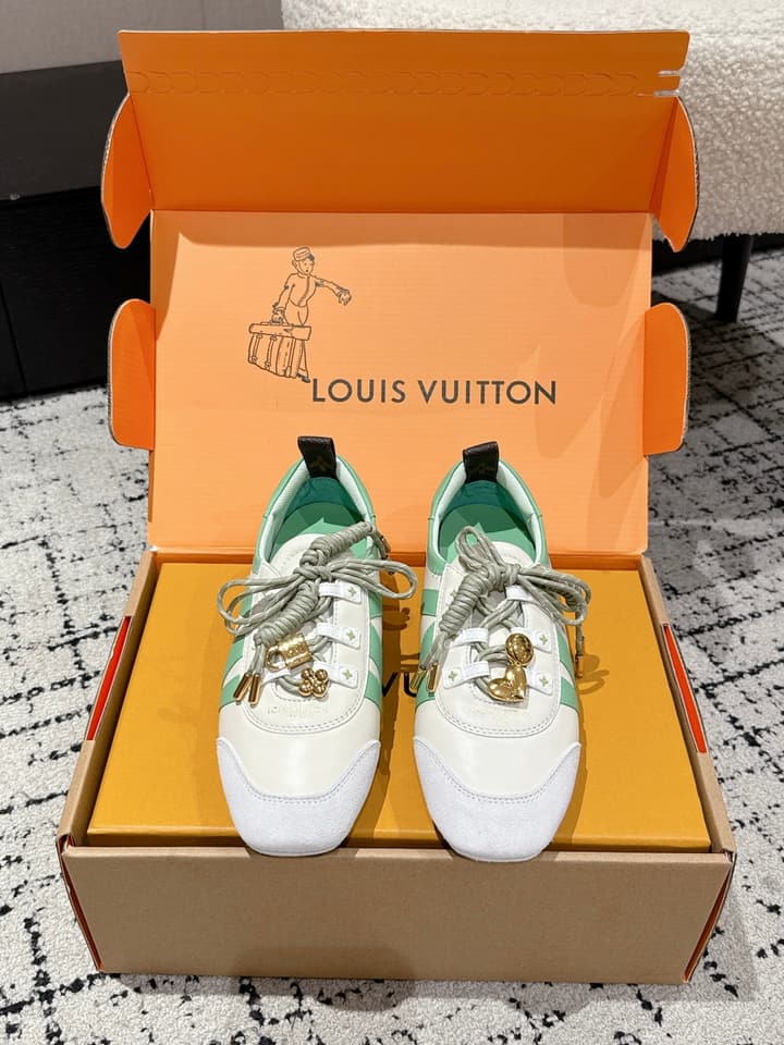 Louis Vuitton Sneakerina Ballet Sneakers – 2025 Collection in Metallic Silver