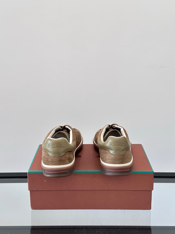 Loro Piana WeekendWalk Suede Sneakers in Cream Suede