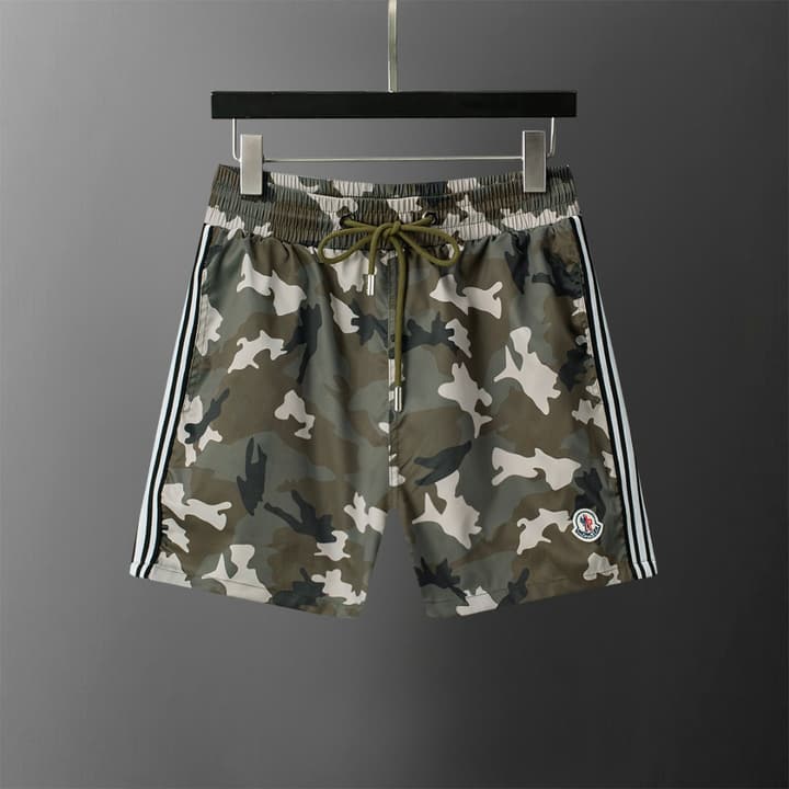 Moncler Camouflage Swim Trunks – Spring/Summer 2026 in Green Camouflage