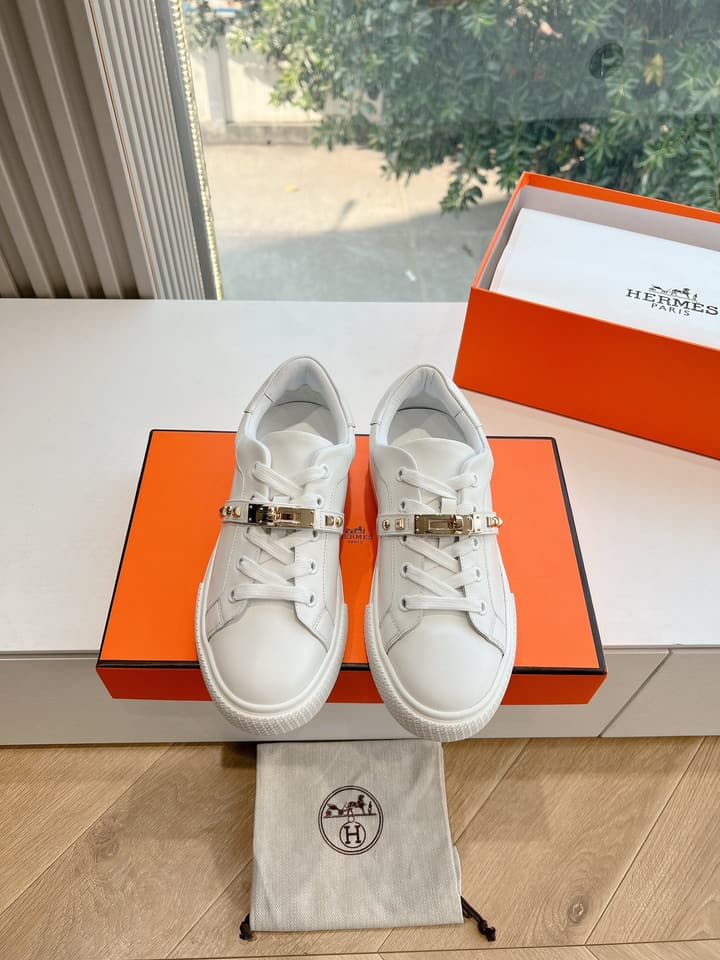 Hermès Bouncing Men's Sneakers in Black Leather