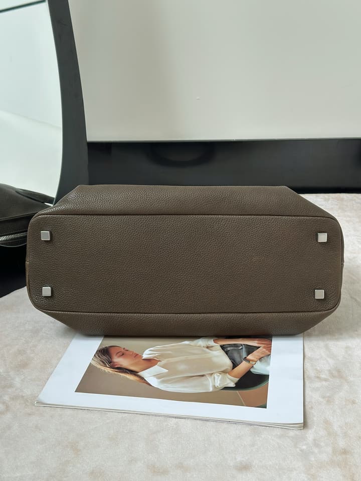 The Row Agnes 15 Leather Bowling Bag