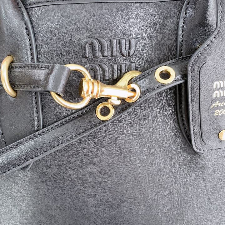 Miu Miu Aventure Nappa Leather Tote Bag