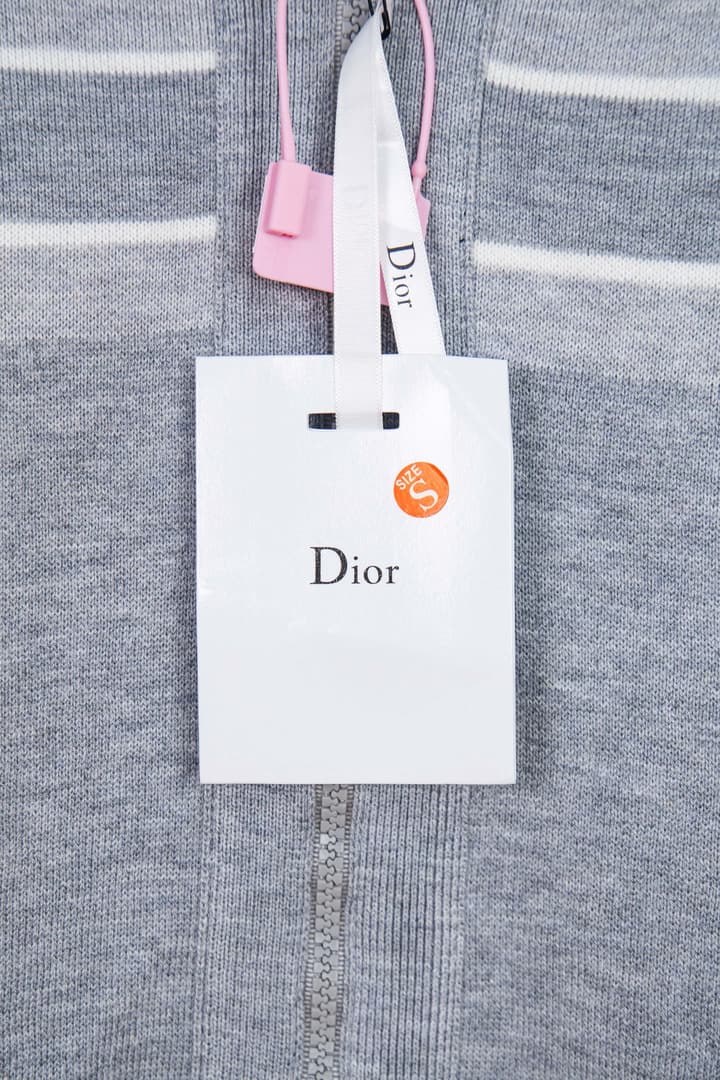 Dior Monogram Jacquard Zip Cardigan – 24SS in Light Grey Monogram