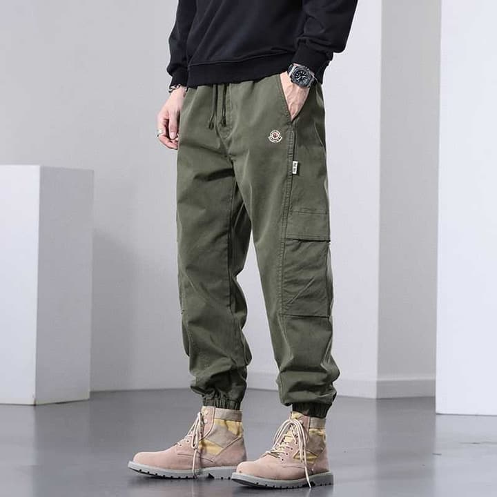 Moncler Multi-Pocket Cargo Jogger Pants in Army Green