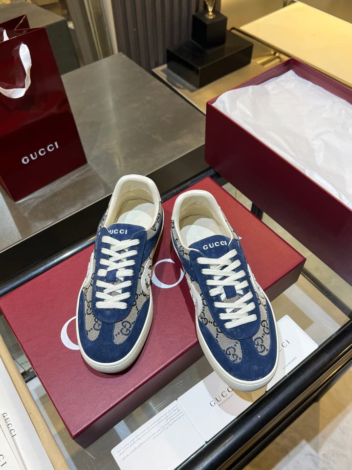 Gucci Retro German Training Sneakers in Black Monochromatic